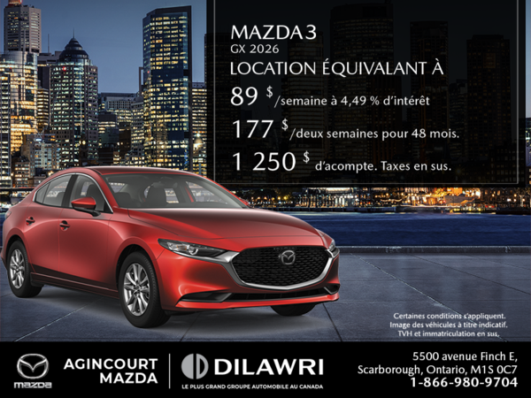 Procurez-vous le Mazda3 2026