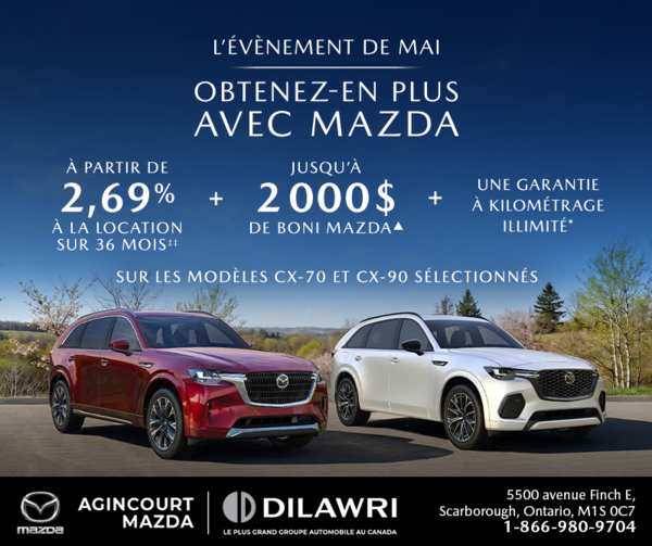 Obtenez-en plus avec Mazda