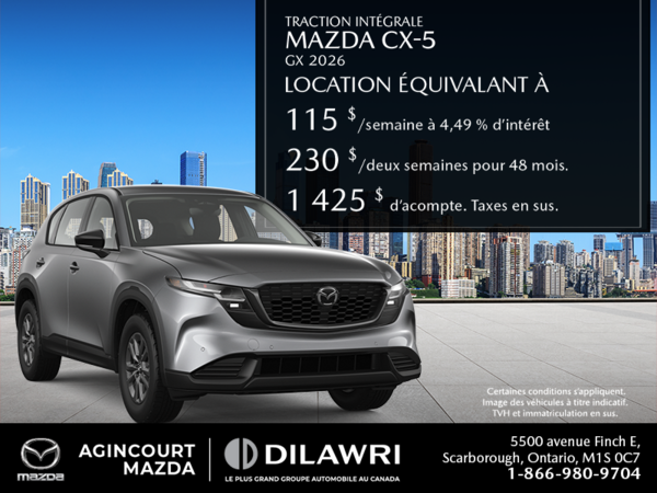 Procurez-vous le Mazda Cx-5 2026