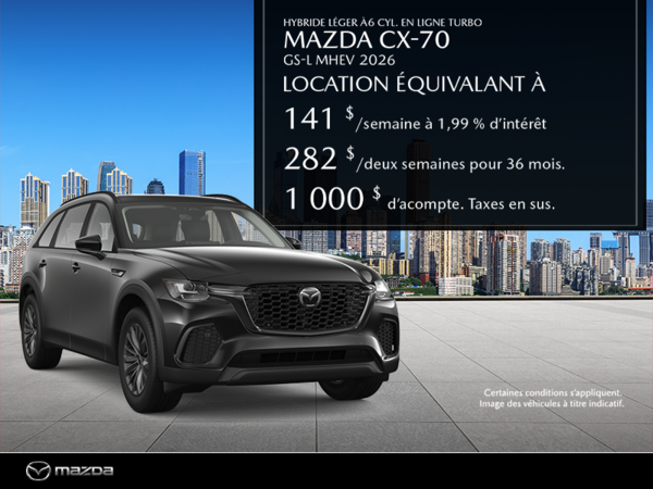 Procurez-vous le Mazda Cx-70 Hybride Léger 2026