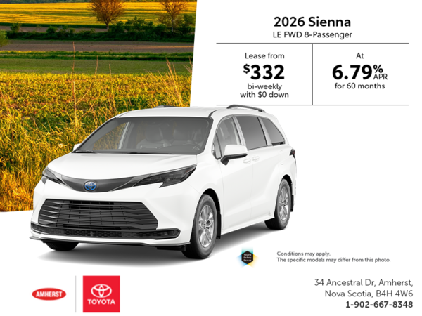 2026 Toyota Sienna Hybrid LE FWD