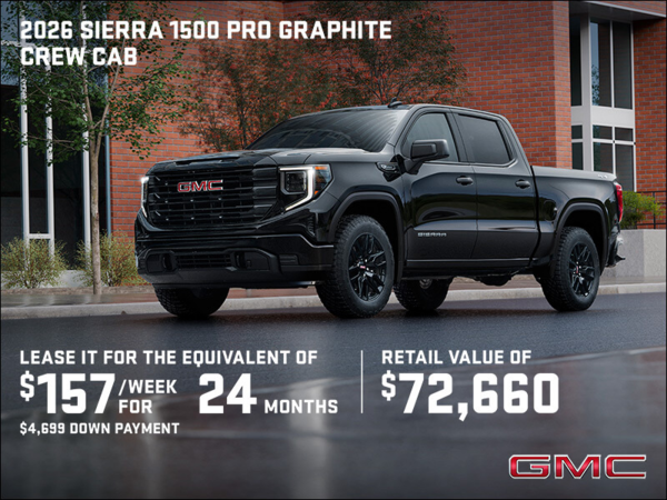 The 2026 GMC Sierra 1500 Pro Graphite Crew Cab