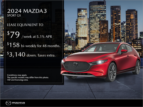 Westowne Mazda - Get the 2024 Mazda3 Sport today!