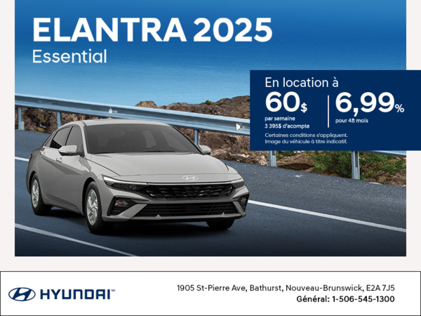 Procurez-vous le Hyundai Elantra 2025