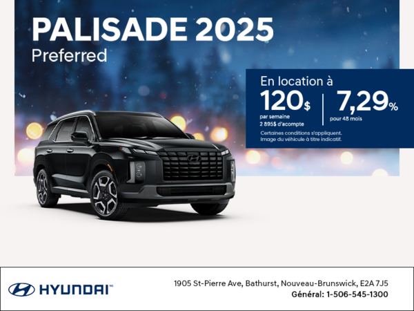 Procurez-vous le Hyundai Palisade 2025