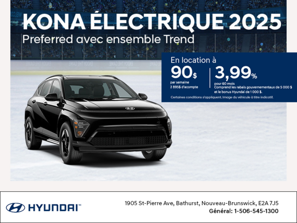 Procurez-vous le Hyundai Kona Electric 2025