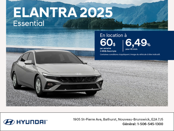 Procurez-vous le Hyundai Elantra 2025