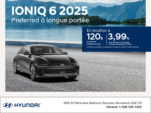 Procurez-vous le Hyundai Ioniq 6 2025
