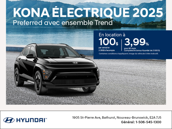 Procurez-vous le Hyundai Kona Electric 2025