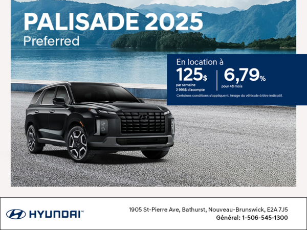 Procurez-vous le Hyundai Palisade 2025