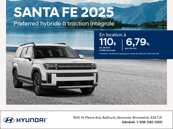 Procurez-vous le Hyundai Santa Fe 2025