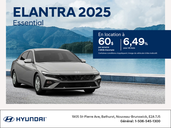 Procurez-vous le Hyundai Elantra 2025