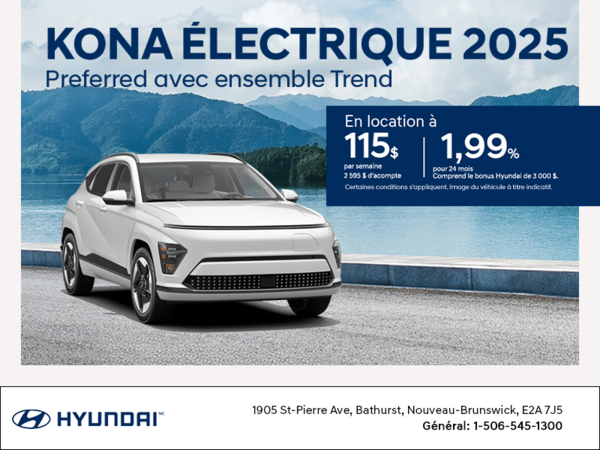 Procurez-vous le Hyundai Kona Electric 2025