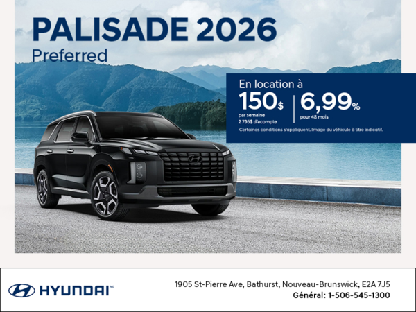 Procurez-vous le Hyundai Palisade 2026