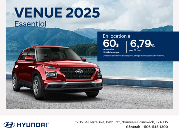 Procurez-vous le Hyundai Venue 2025