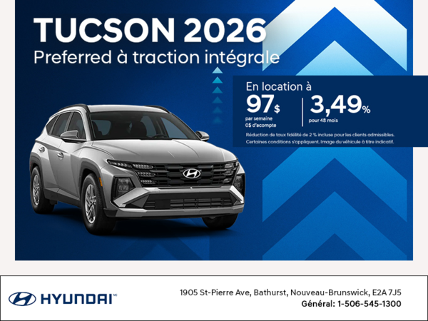 Procurez-vous le Hyundai Tucson 2025
