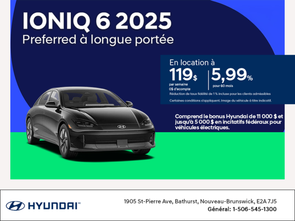 Procurez-vous le Hyundai Ioniq 6 2025