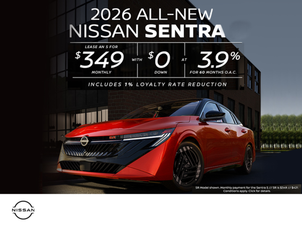 Get the 2026 Nissan Sentra Today!
