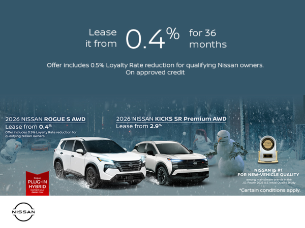 Get the 2026 Rogue and the 2026 Kicks Today!