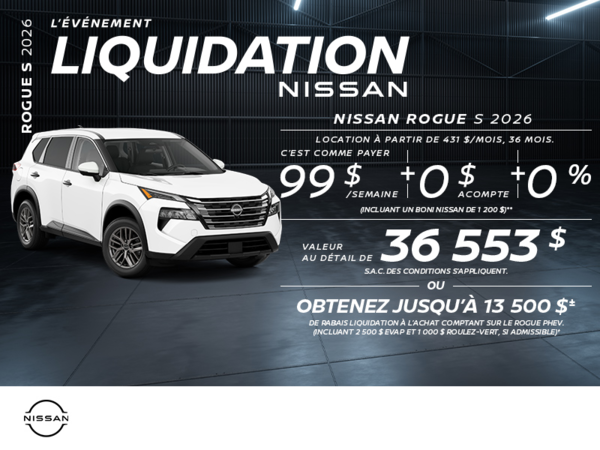 Obtenez le Rogue S 2026!
