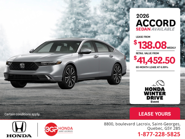 Get the 2026 Honda Accord!