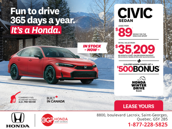 Get the 2026 Honda Civic Sedan!