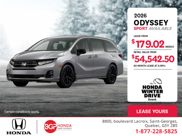 Get the 2026 Honda Odyssey!