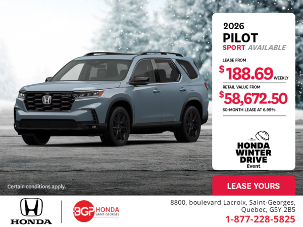 Get the 2026 Honda Pilot!
