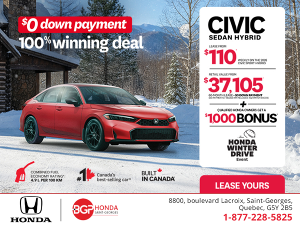 Get the 2026 Honda Civic Sedan Hybrid!