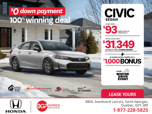 Get the 2026 Honda Civic Sedan!