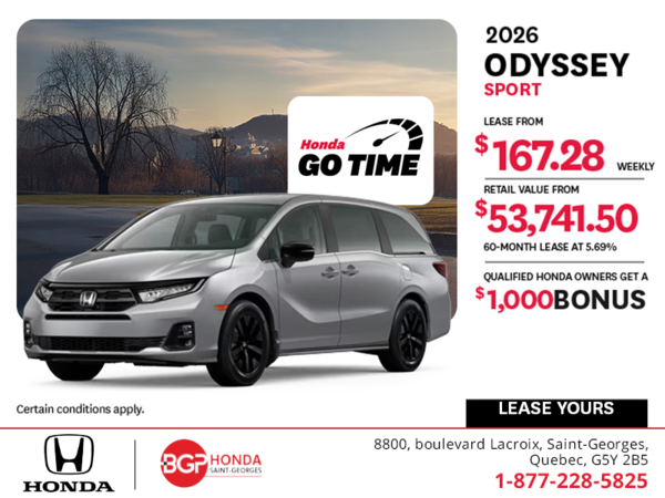 Get the 2026 Honda Odyssey!
