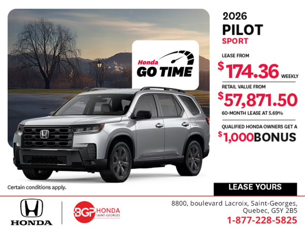 Get the 2026 Honda Pilot!