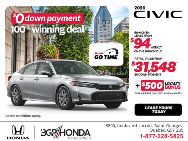 Get the 2026 Honda Civic!