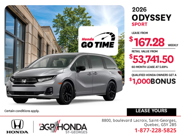 Get the 2026 Honda Odyssey!