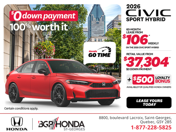 Get the 2026 Honda Civic Sedan Hybrid!