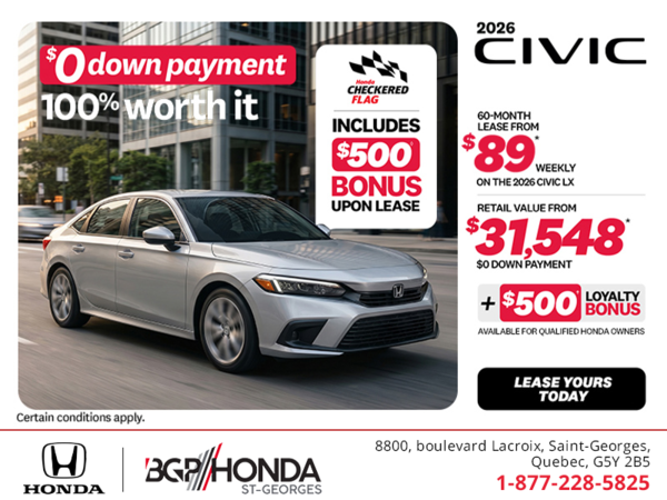 Get the 2026 Honda Civic!