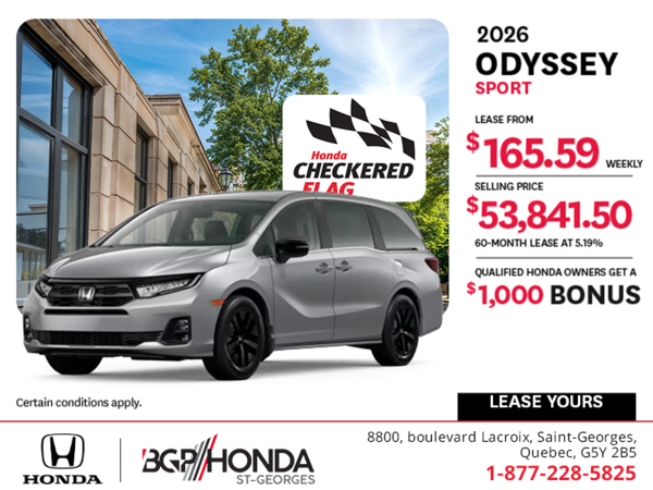 Get the 2026 Honda Odyssey!