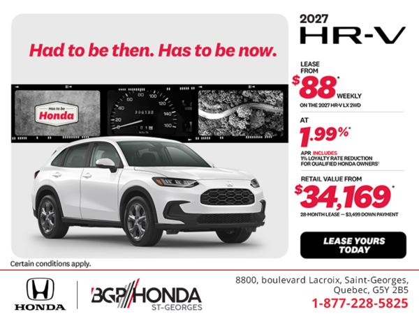 Get the 2027 Honda HR-V!