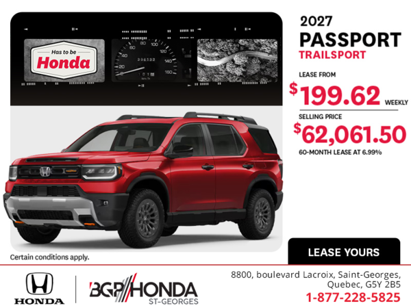 Get the 2027 Honda Passport!