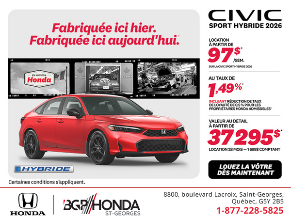 Honda Civic Sedan Hybrid 2026