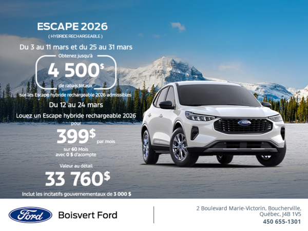 Ford Escape Hybride 2026