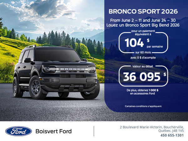 Ford Bronco Sport 2026