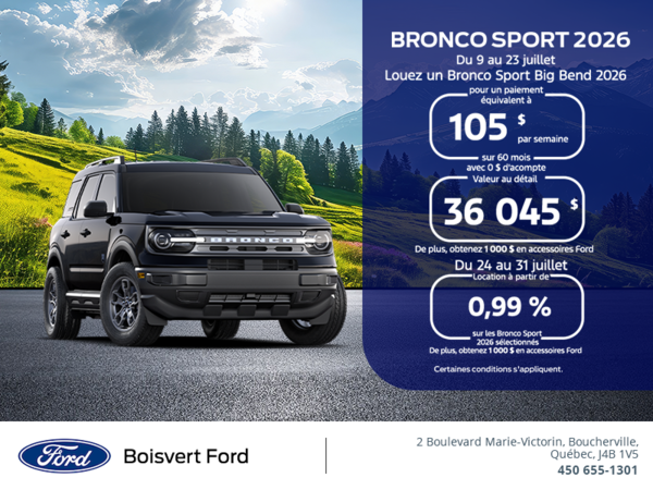 Ford Bronco Sport  2026
