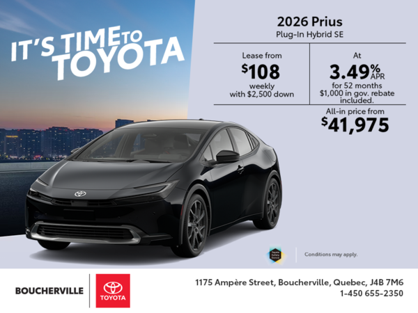 2026 Toyota Prius Plug-In Hybrid