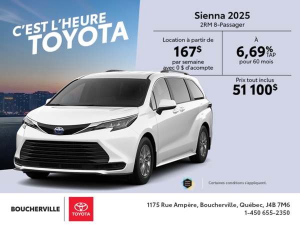 Toyota Sienna Hybrid 2025