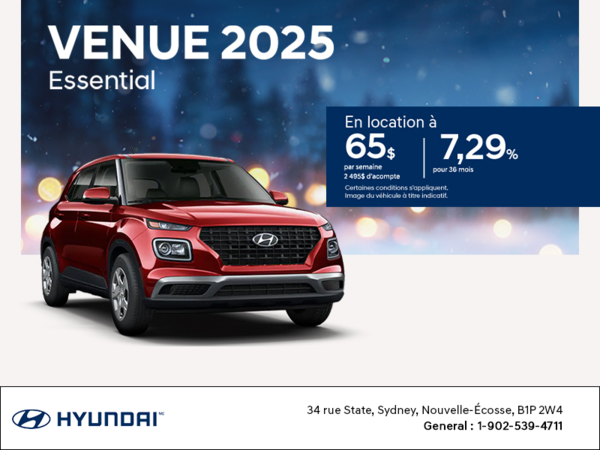 Procurez-vous le Hyundai Venue 2025