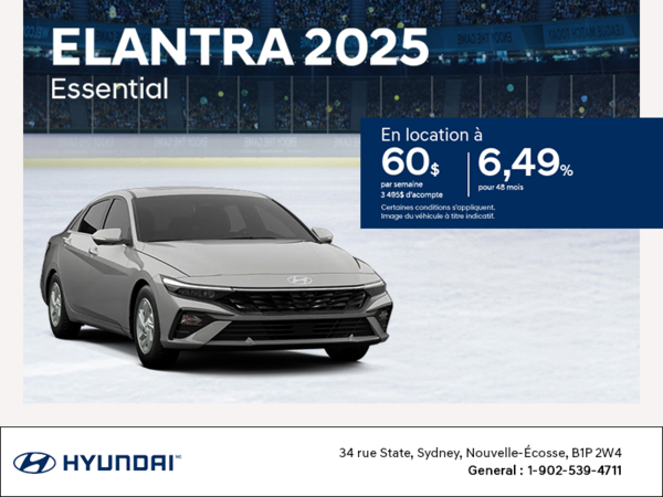 Procurez-vous le Hyundai Elantra 2025