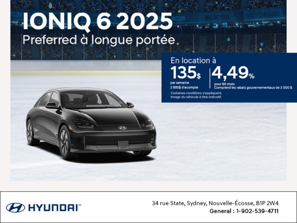 Procurez-vous le Hyundai Ioniq 6 2025