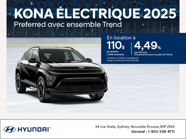 Procurez-vous le Hyundai Kona Electric 2025
