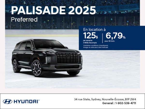Procurez-vous le Hyundai Palisade 2025